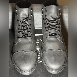 Thursday Boot Company Men's Matte Black Leather Captain Boots, size 8.5